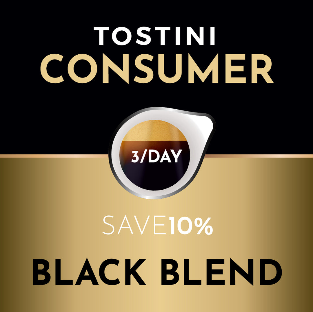 Tostini Consumer Black Pods | 100 pods